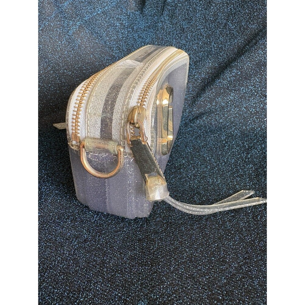 Marc Jacobs Glitter Jelly Snapshot Crossbody Camera Bag Taupe Clear Gold Hardwar - Picture 3 of 7